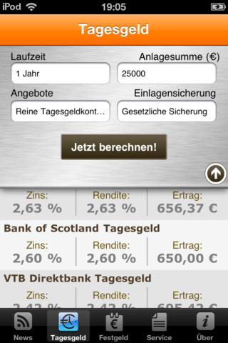 Abbildung 2 Tagesgeld-App